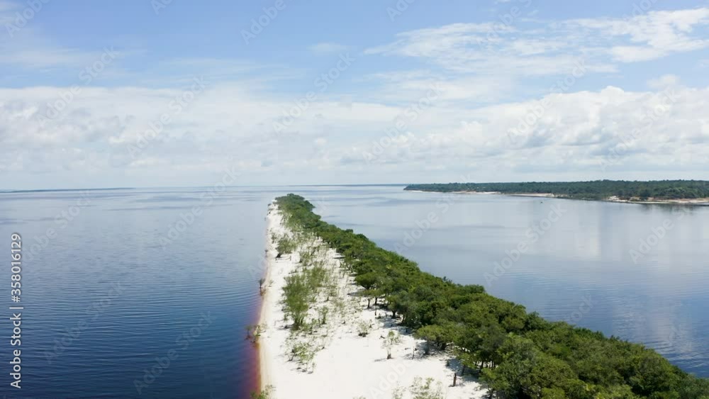 DRONE: Anavilhanas National Park, the biggest fluvial archipelago of the world, at Rio Negro, Amazonia Forest. Novo Airão - Amazonas, Brazil. DRONE: Anavilhanas National Park, the biggest fluvial archipelago of the world, at Rio Negro, Amazonia Forest. Novo Airão - Amazonas, Brazil.