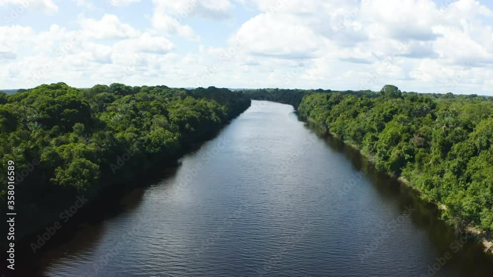 AERIAL: Amazon Forest in Anavilhanas National Park, the biggest fluvial archipelago of the world, at Rio Negro. Amazonas, Brazil. AERIAL: Amazon Forest in Anavilhanas National Park, the biggest fluvial archipelago of the world, at Rio Negro. Amazonas, Brazil.