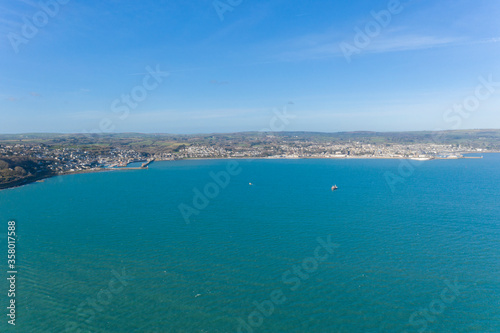 Aerial photograph of Newlyn, Penzance, Cornwall, England, United Kingdom
