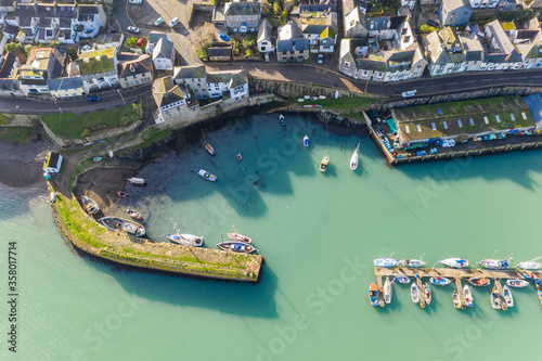 Aerial photograph of Newlyn, Penzance, Cornwall, England, United Kingdom photo