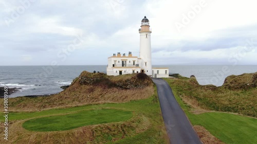 Turnberry lighthouse situated on the Trump Turnberry Golf Course in Ayrshire. photo