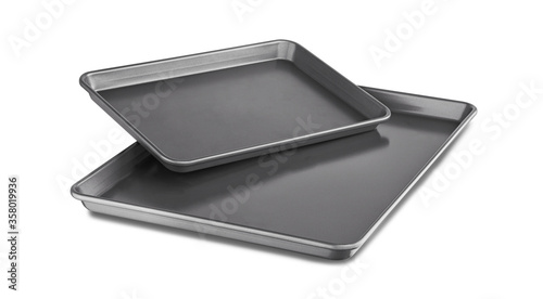 non sticky baking pan isolated on white