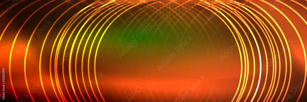 Shiny neon lines, stripes and waves, technology abstract background. Trendy abstract layout template for business or technology presentation, internet poster or web brochure cover, wallpaper Shiny neon lines, stripes and waves, technology abstract background. Trendy abstract layout template for business or technology presentation, internet poster or web brochure cover, wallpaper