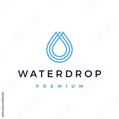 water drop logo vector icon illustration