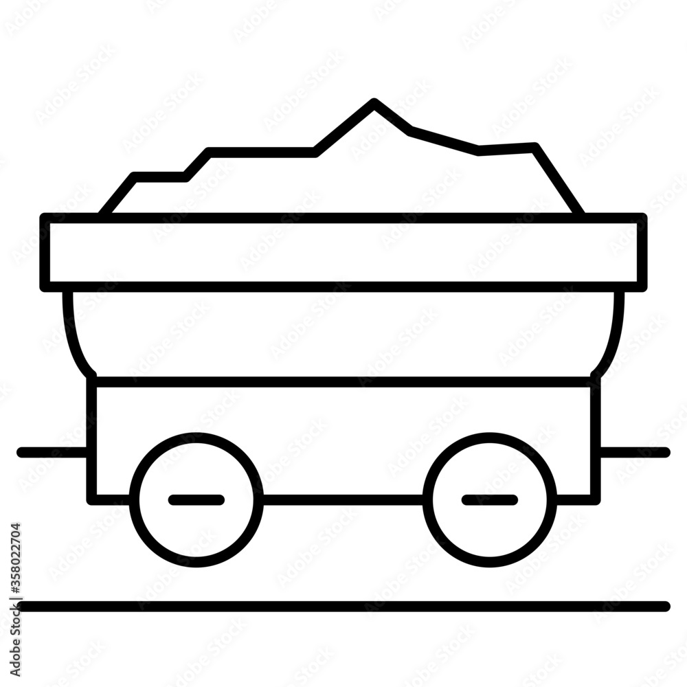 Mine cart icon Mine cart icon