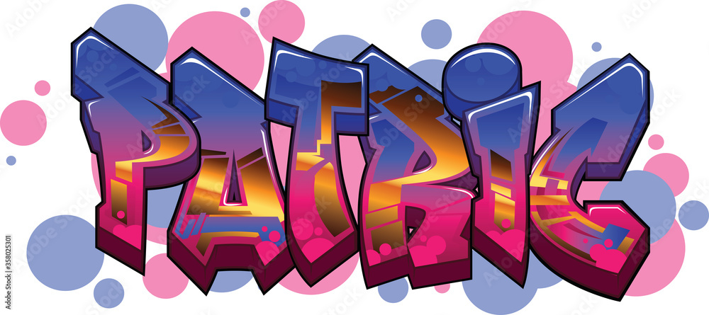 Patric Name Text Graffiti Word Design