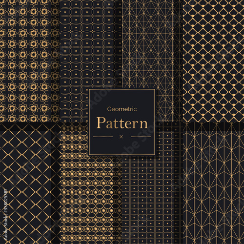 Modern Luxury Seamless Geometric Pattern set