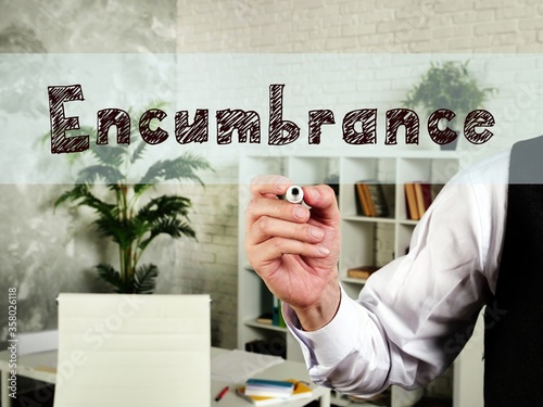 Encumbrance inscription on the sheet.