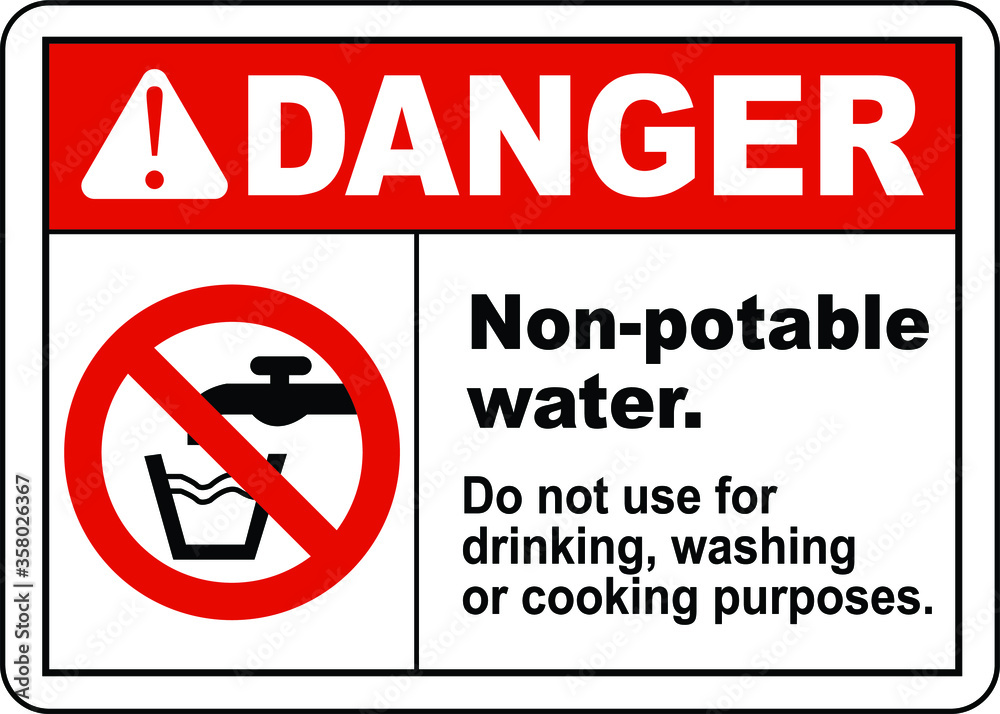 NonPotable Water Do Not Use Sign Stock Vector Adobe Stock