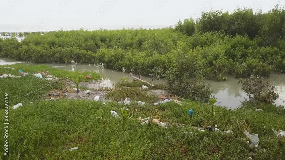 Rubbish dump at mangrove coastal at Malaysia. Rubbish dump at mangrove coastal at Malaysia.