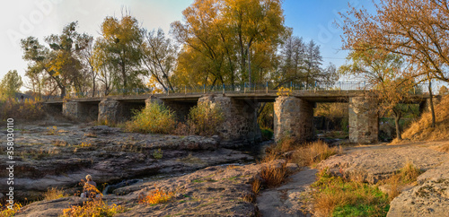 Buky Canyon and Hirskyi Tikych river in Ukraine