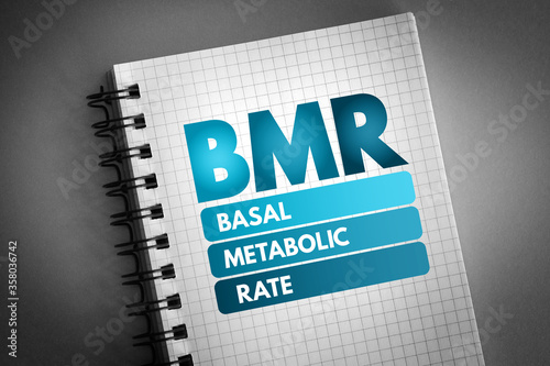 BMR - Basal Metabolic Rate acronym, concept background photo