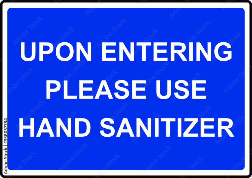 Use sanitizer personal hygiene vector notice sign
