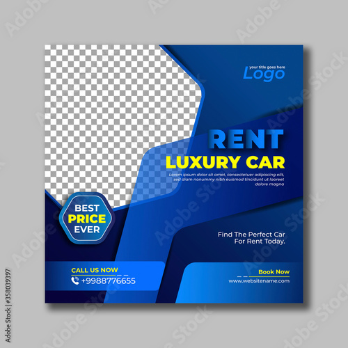 Car Rent Social Media Post Square Banner Instagram Post