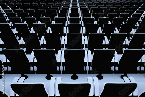 Quadro em tela Empty concert hall, no visitors event 3D illustration