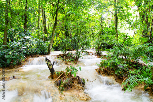 Waterfalls near Luang Prabang, Laos. photo