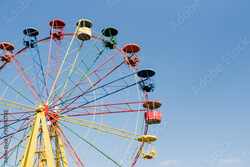 Ferris wheel, Ferris wheel against the sky, rides, ferris wheel against the sky