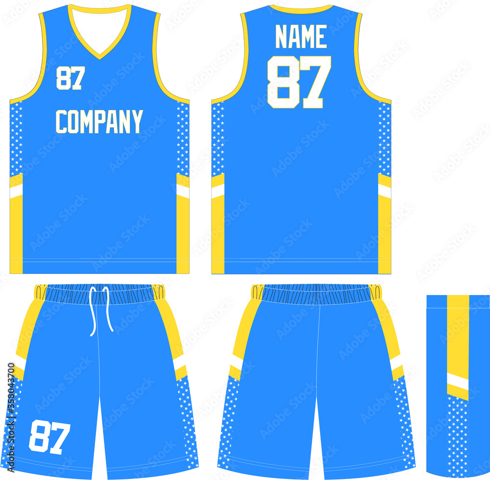 Premium Vector  Basketball uniform shorts template for basketball club  front and back view sport jersey
