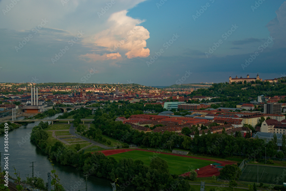 Ausblick über Würzburg, Deutschland