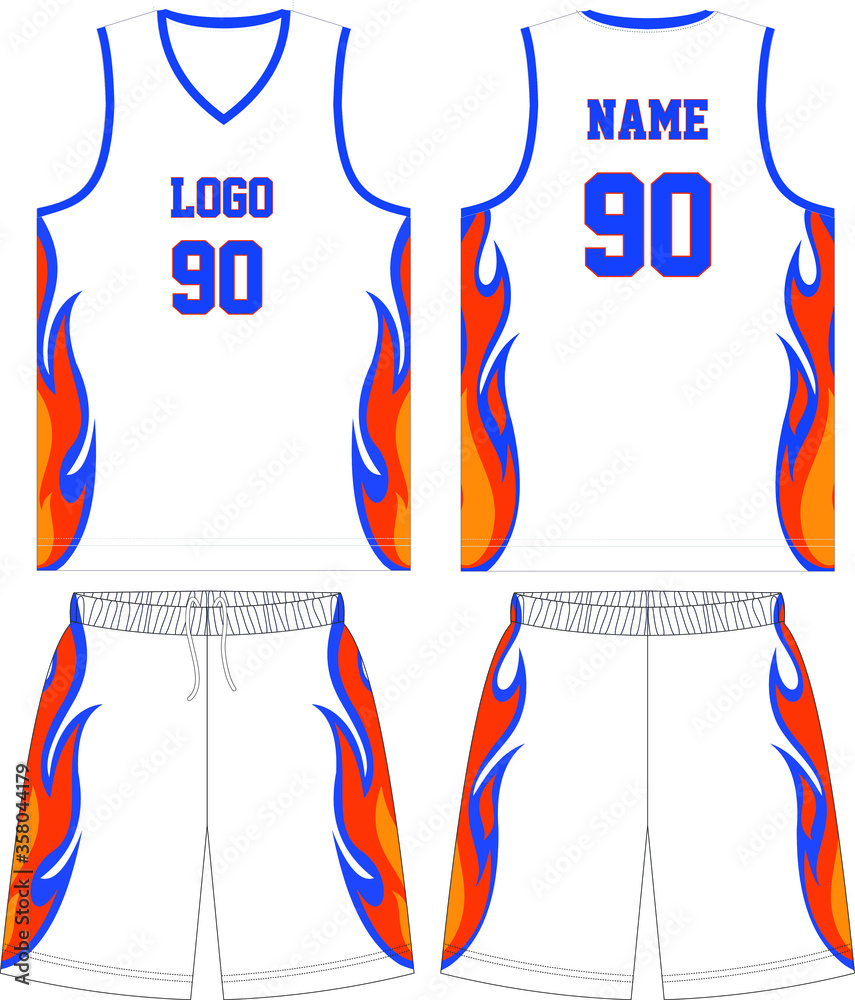 custom design Basketball uniform sports jersey, shorts, socks template ...