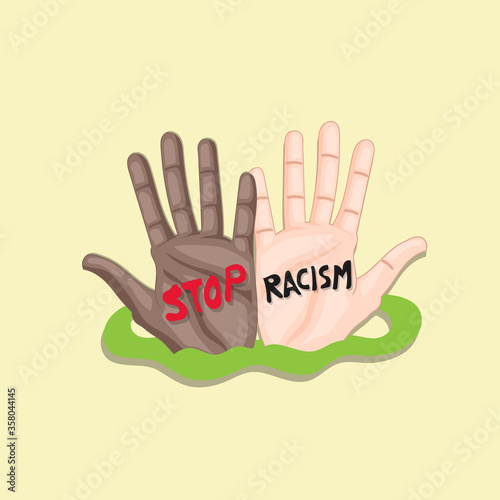 hand illustration stop racism people