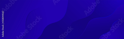 Bright navy blue dynamic fluid abstract vector background. Curved wavy moves shapes. Gradient classic color. 3d cover of business presentation banner for sale event night party. Fast soft dots shadow