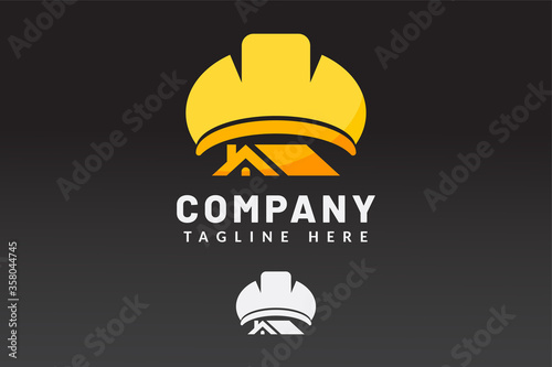 Simple Logo Template Building For Real estate company brand and contractor house and developer real estate