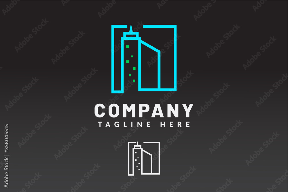 Logo Template Building For Real estate company brand and contractor Logo Template Building For Real estate company brand and contractor