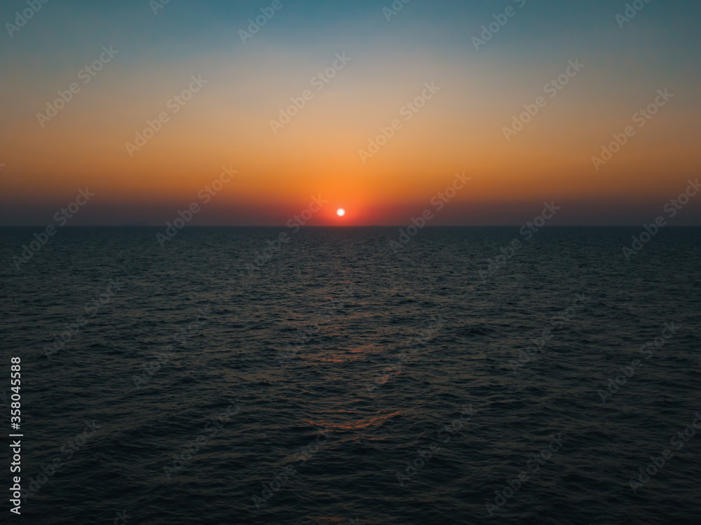 Sunset over the Mediterranean sea
