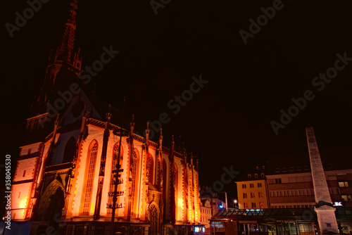 Würzburg, Deutschland bei Nacht