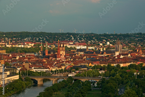 Ausblick über Würzburg, Deutschland
