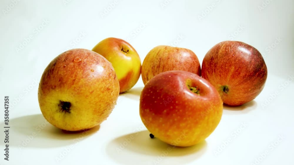 4k: Fresh organic ripe red apples harvest close up slider 4k: Fresh organic ripe red apples harvest close up slider