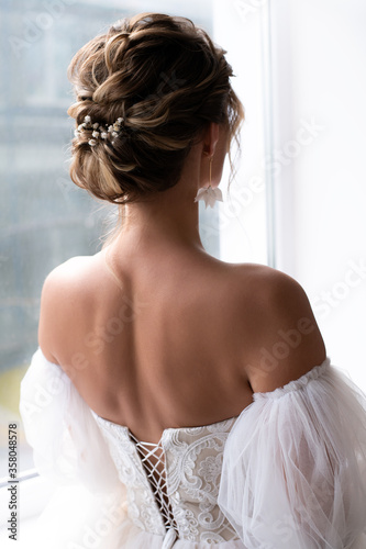 back of bride