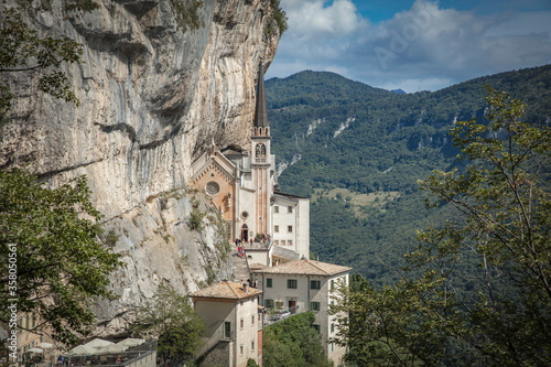 Spiazzi, Italy, Europe, August 2019, The Sanctuary of Madonna della Corona photo