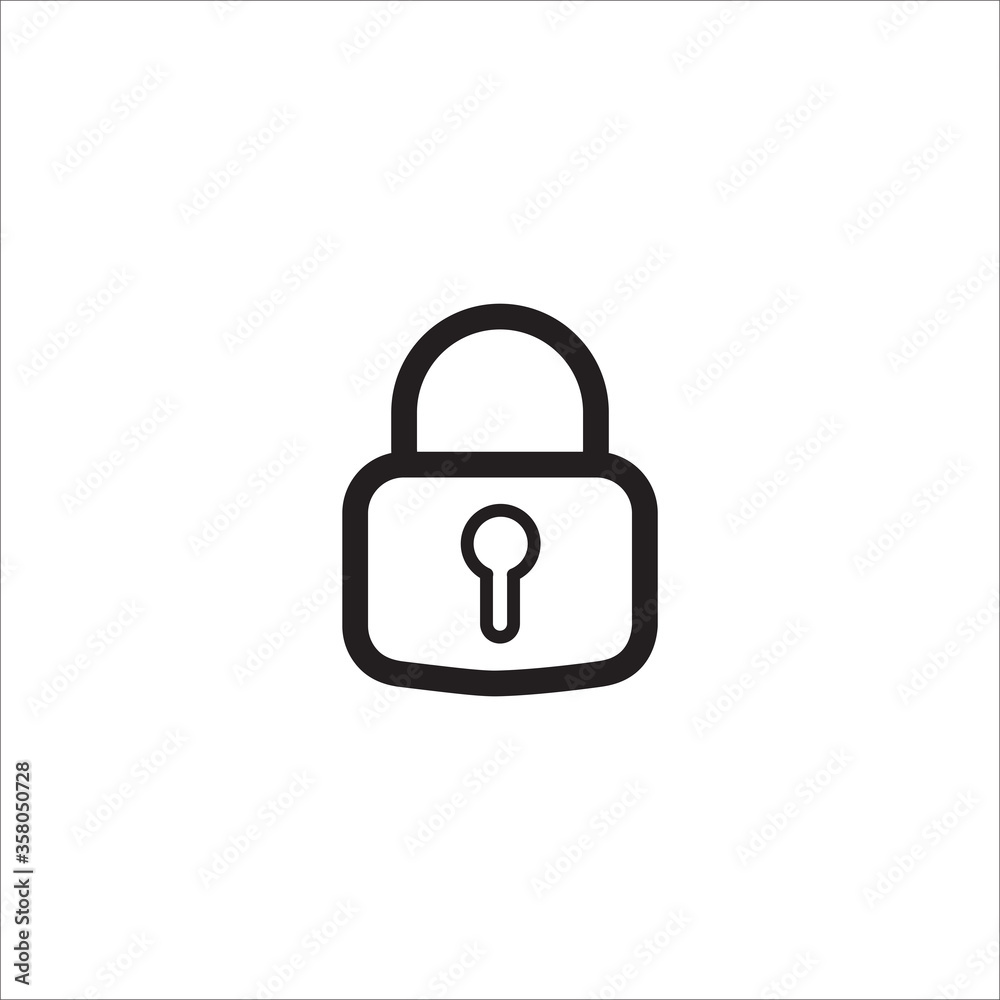 Padlock line icon