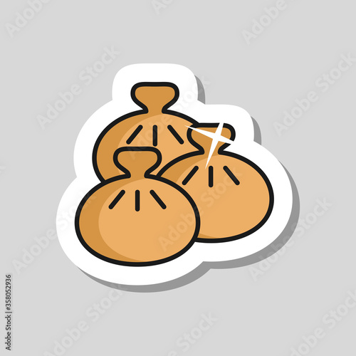Khinkali vector icon. Fast food sign