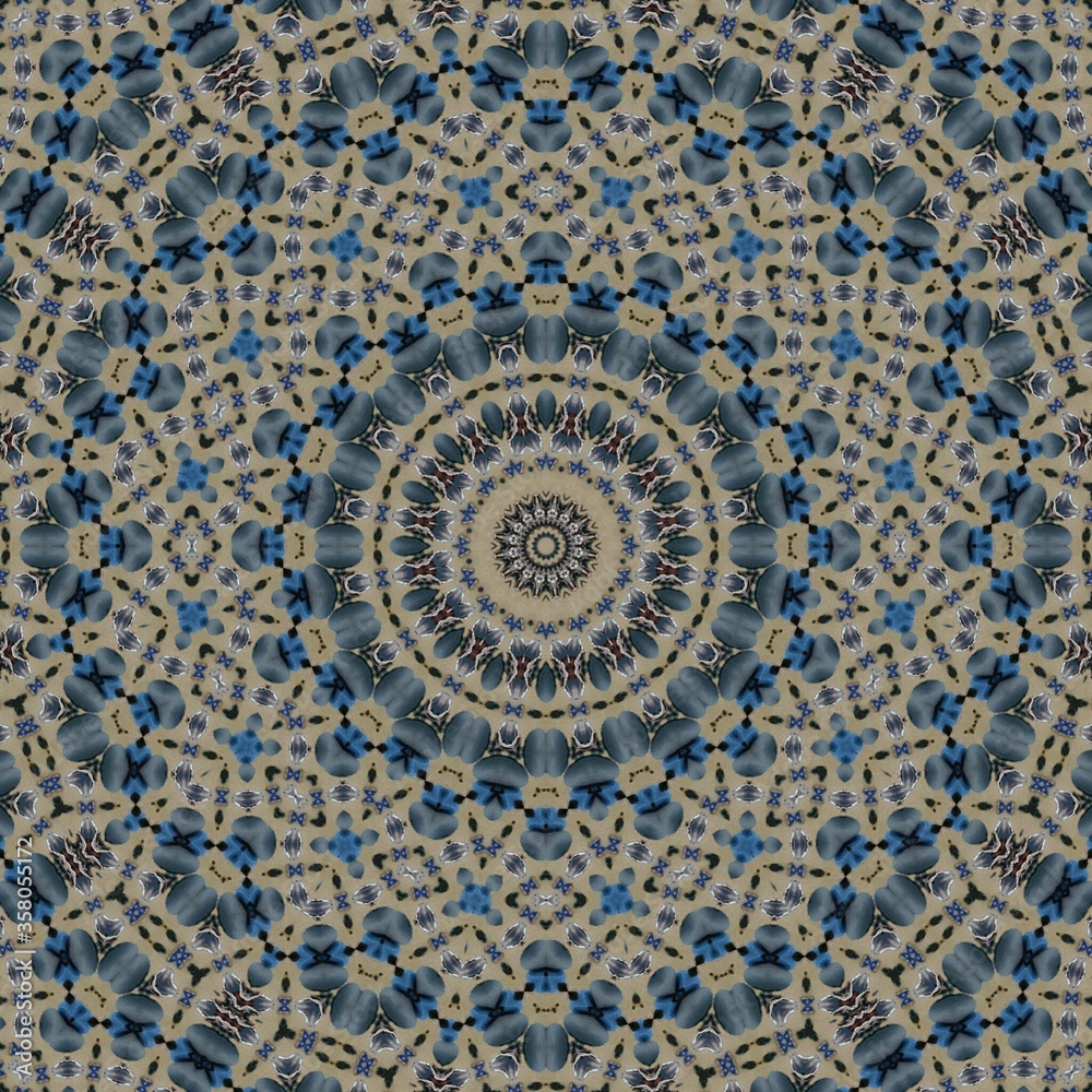 vintage pattern abstract symmetry kaleidoscope. ornament geometric.