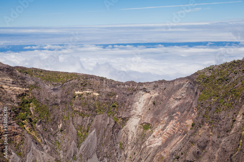 View from Irazu volcano on mountains and clouds - Costa Rica