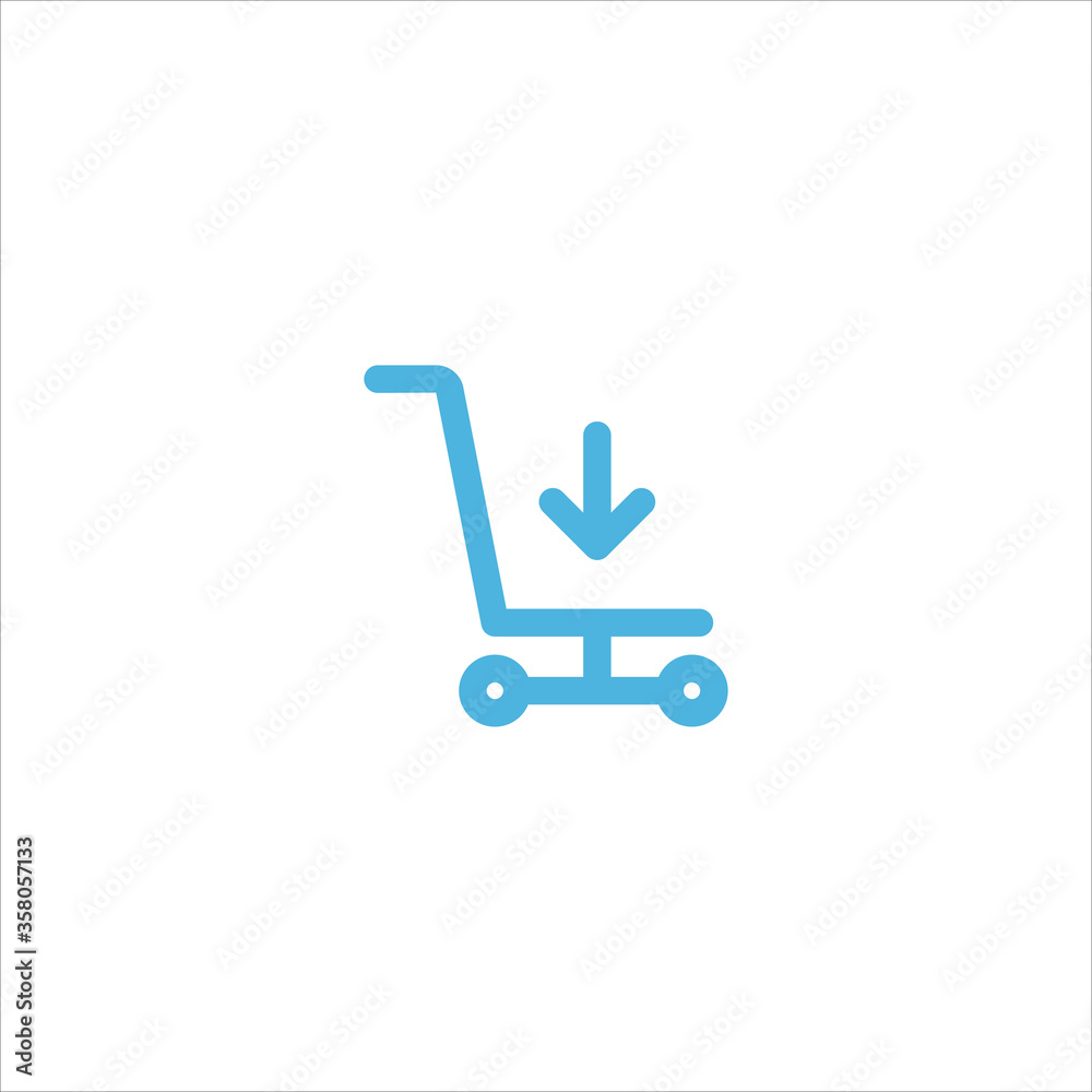 luggage trolley icon flat vector logo design trendy luggage trolley icon flat vector logo design trendy