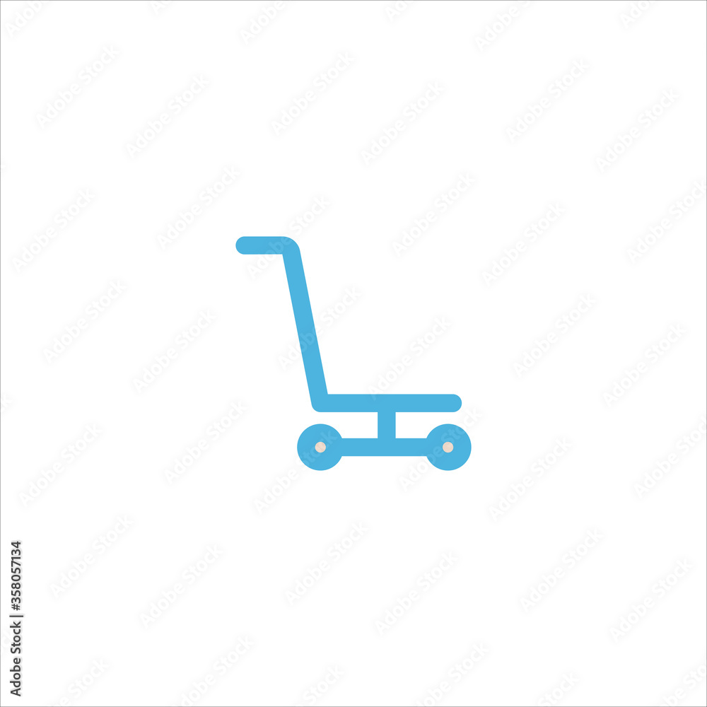 luggage trolley icon flat vector logo design trendy luggage trolley icon flat vector logo design trendy