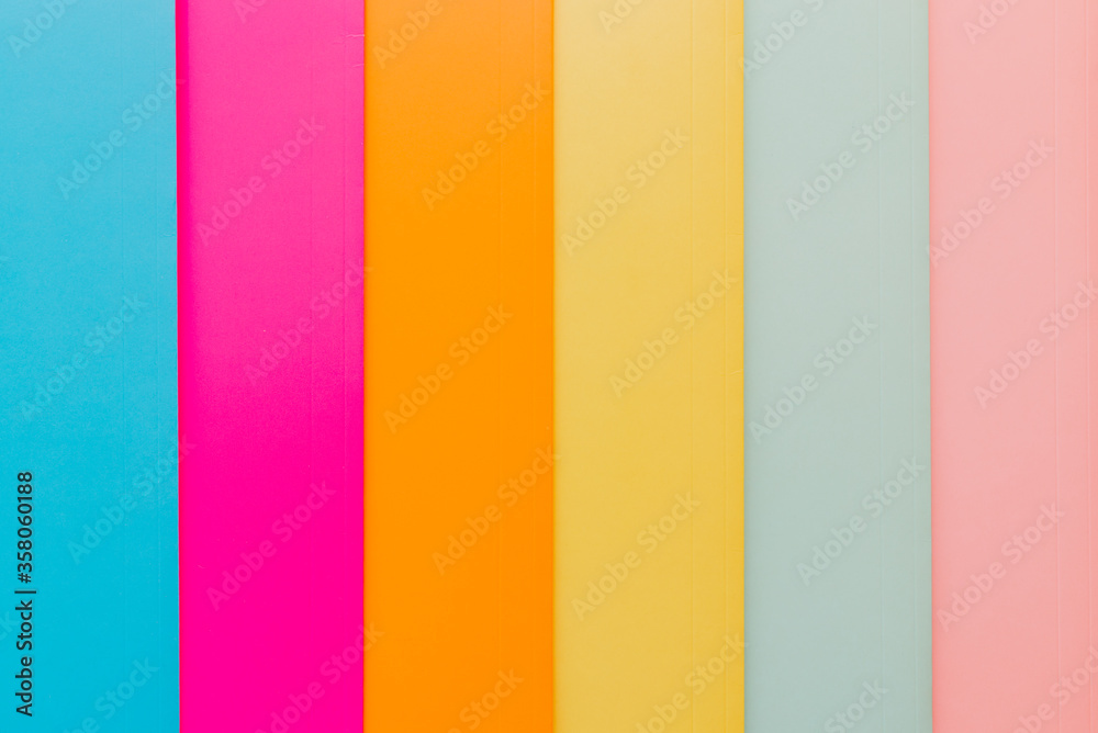 Collection of colorful 6 papers lying on the table. Collection of colorful 6 papers lying on the table.