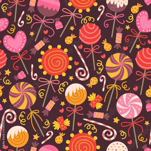 Pattern with sweets candy. For birthday party
