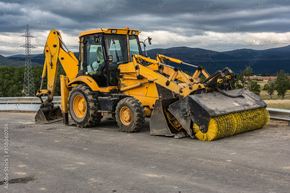 Road cleaning with professional machinery Road cleaning with professional machinery