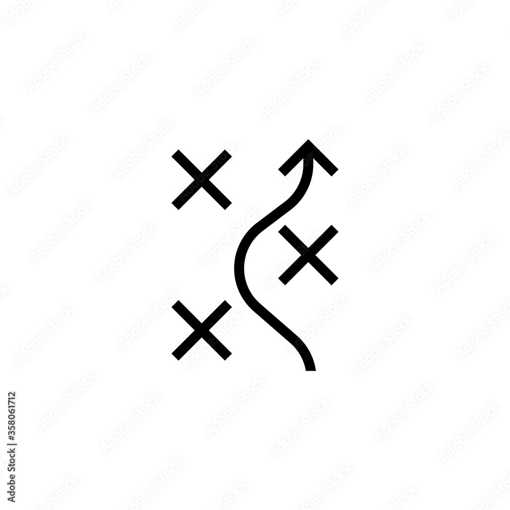 Obraz premium Route Icon Logo Design Element