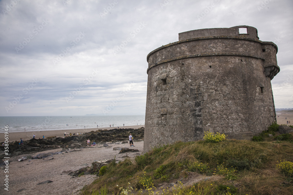 tower on the beach in ireland