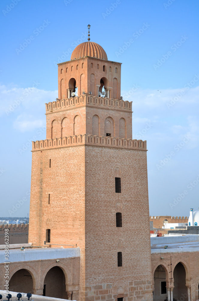 The Great Mosque of Kairouan,is one of the most important mosques in Tunisia.