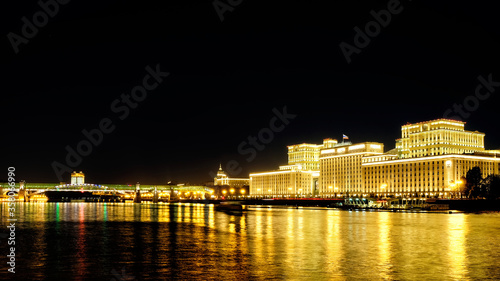Photography picturesque moscow city russia cityscape at night
