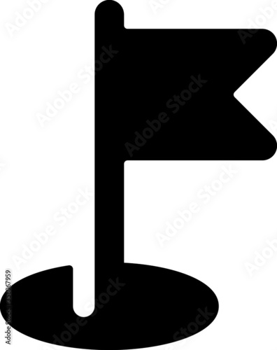 golf hole icon for web and apps