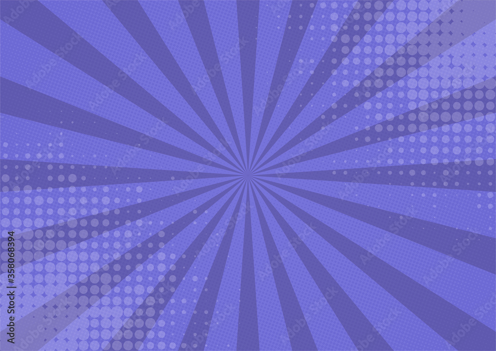 Obraz premium abstract comic purple background cartoon style. sunlight. vector illustration. 