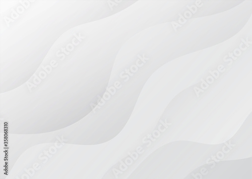 gradient white and gray abstract curve background shiny lines. vector illustration. 